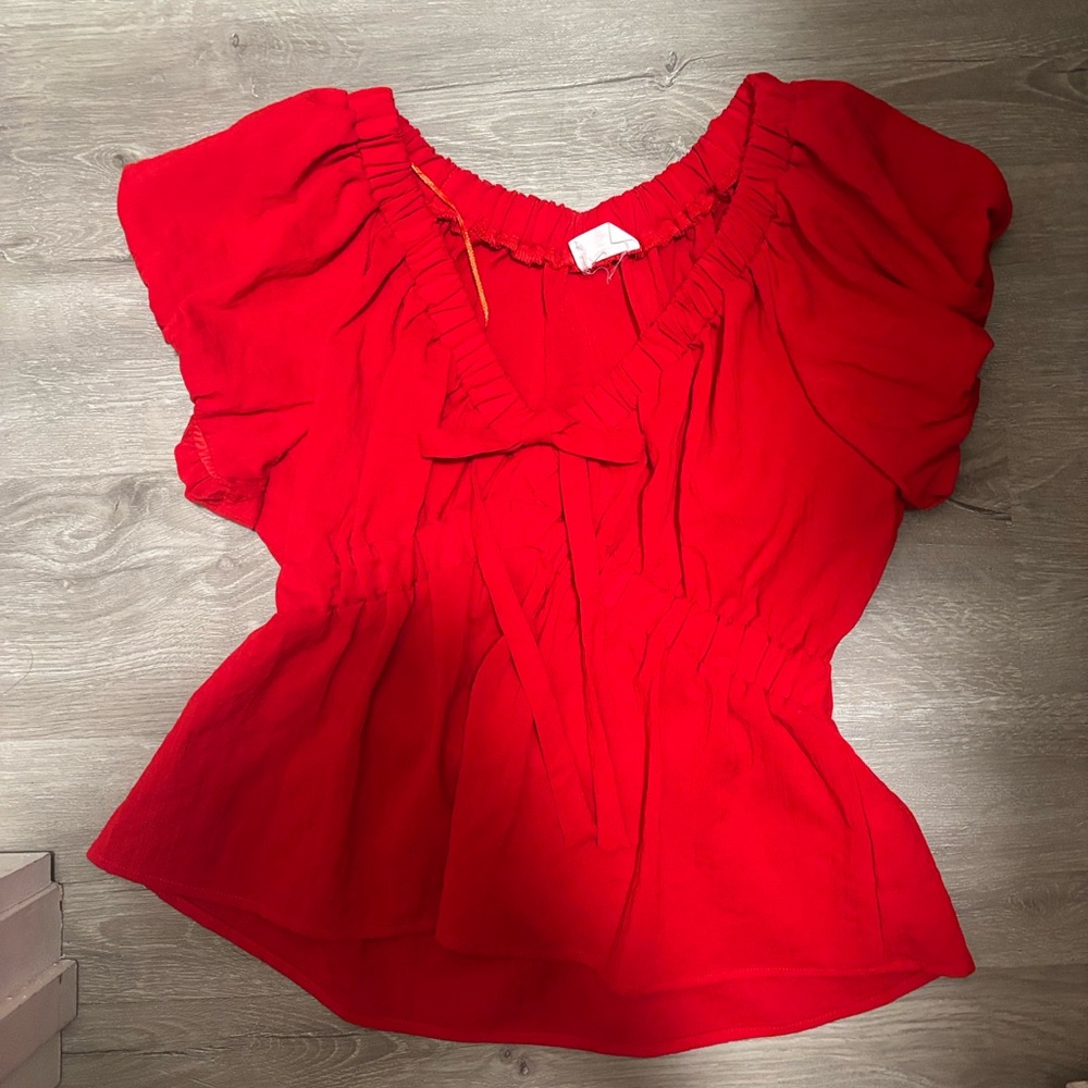 Elegant Red Women's Top